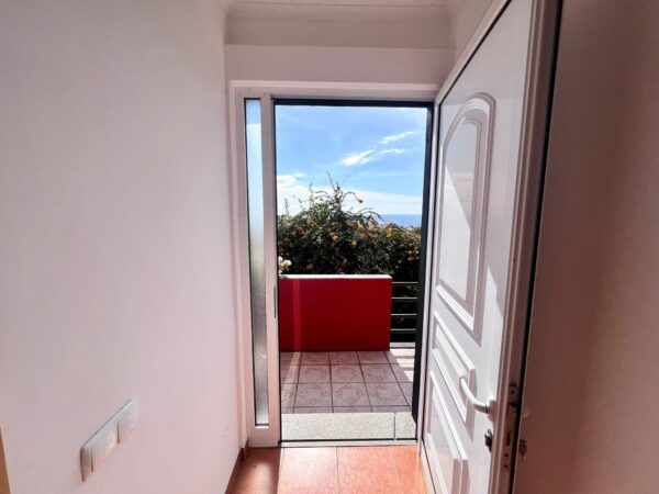 Door to the terrace of Funchal City Villa for sale, Madeira Island.