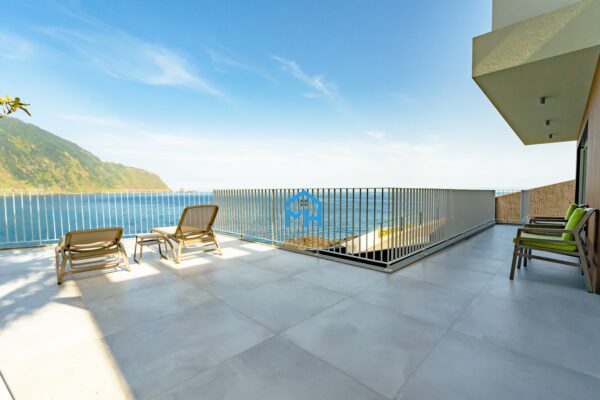 SunBeds over looking ocean in Madeira Island